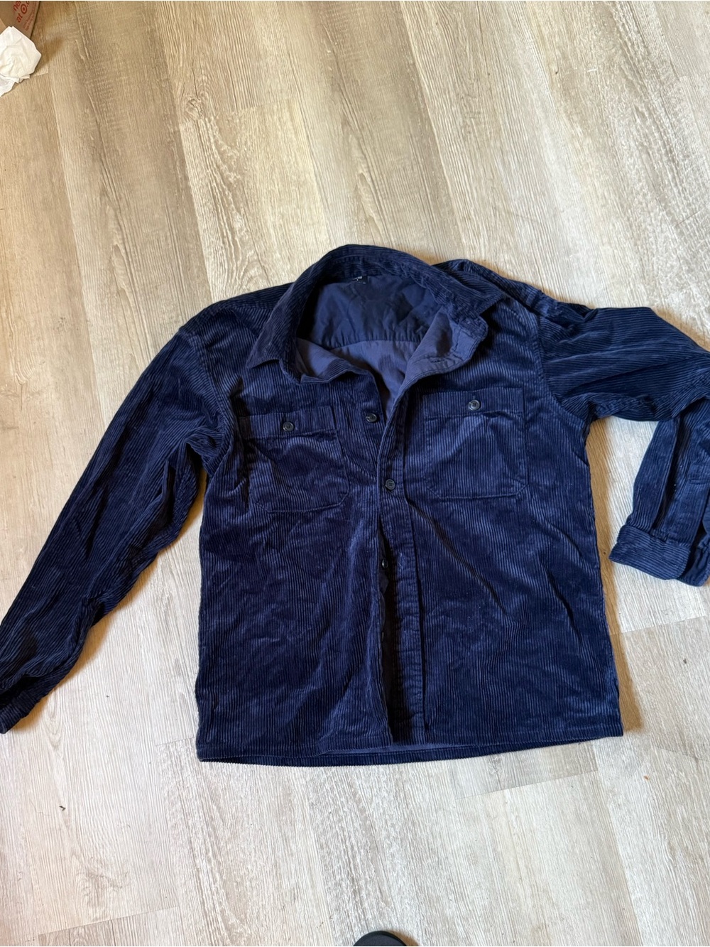 Uniqlo Navy Corduroy Shirt Jacket